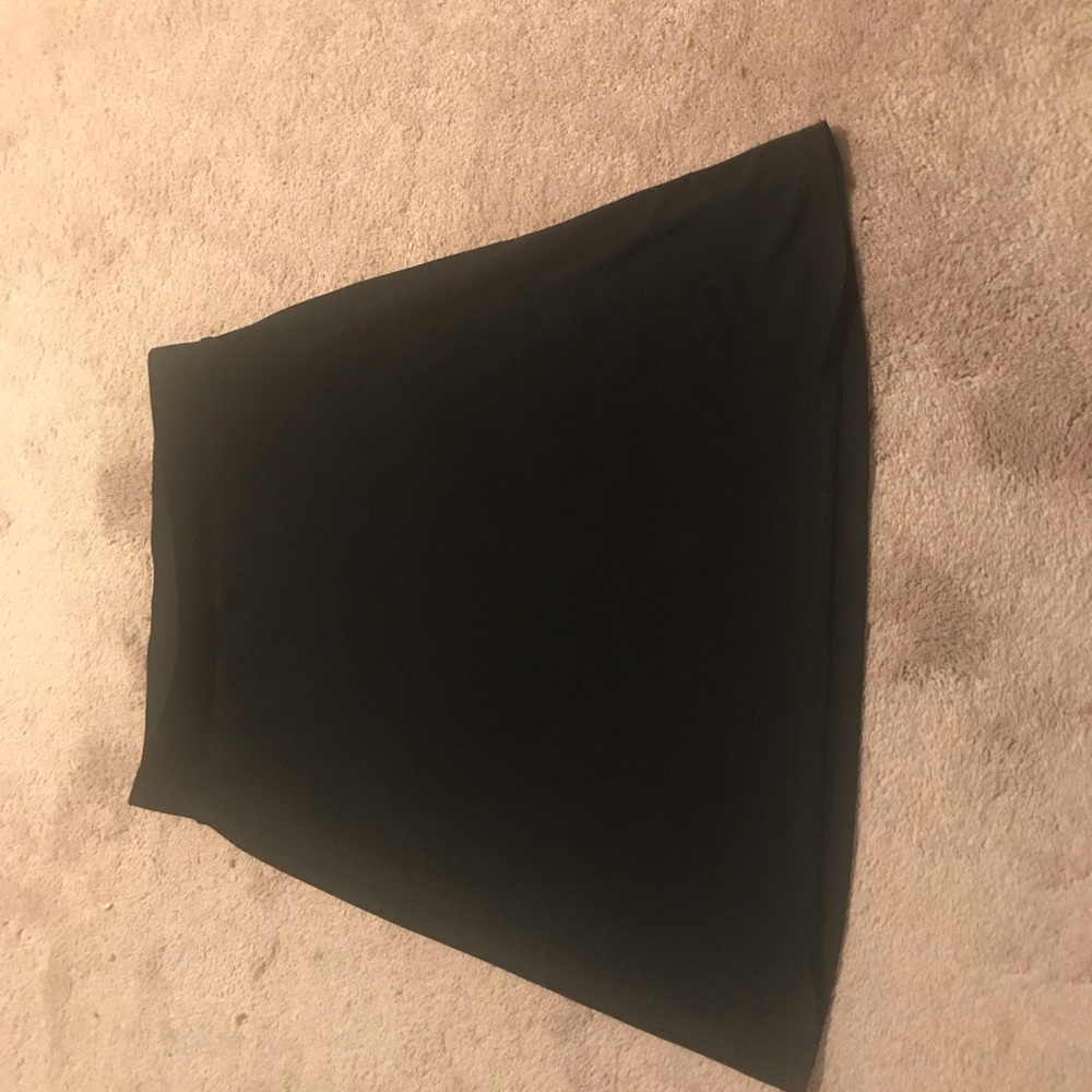 Black spandex mid-thigh skirt